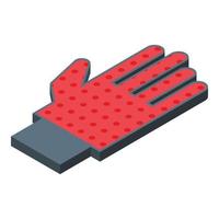 Dog clean glove icon isometric vector. Spa grooming vector