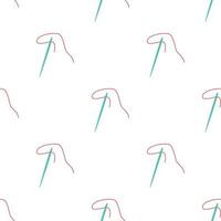 Needle and thread pattern seamless vector