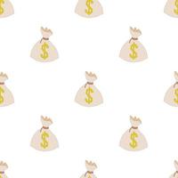 Money bag or sack pattern seamless vector