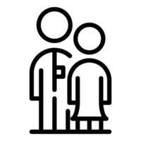 Patient care icon outline vector. Home doctor visit vector