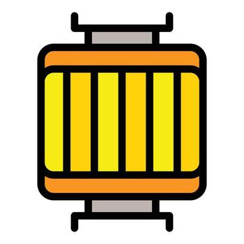 Tire fitting mirror device icon color outline vector