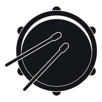 Drum icon, simple style vector