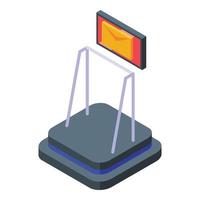 Mail vr platform icon isometric vector. Virtual reality vector