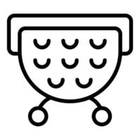Drain accessory icon outline vector. Cooking sieve vector