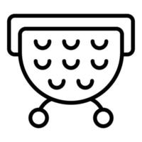 Drain accessory icon outline vector. Cooking sieve vector