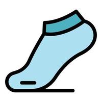 Soccer sock icon color outline vector