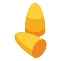 Engineer earplugs icon isometric vector. Noise factory vector