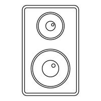 Subwoofer icon, outline style vector