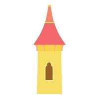 Castle tower icon, cartoon style vector