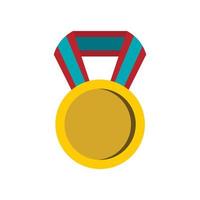 Round medal icon, flat style vector