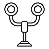 Train lights icon outline vector. Railway platform vector