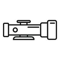 Military scope icon outline vector. Sight target vector