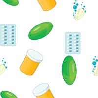 Pills pattern, cartoon style vector