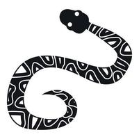 Snake icon, simple style vector