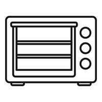 Turbo convection oven icon outline vector. Electric grill stove vector