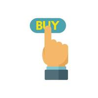 Buy online icon flat isolated vector
