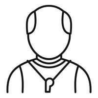 Old referee icon outline vector. Judge player vector