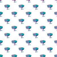 CCTV camera pattern, cartoon style vector
