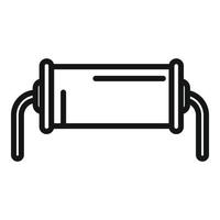 Resistor icon outline vector. Electric circuit vector