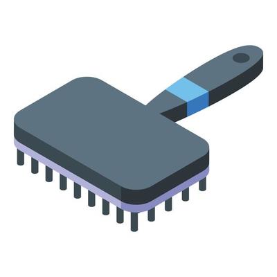 Dog brush icon isometric vector. Pet spa