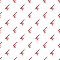 Red paintball gun pattern, cartoon style vector