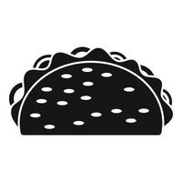 icono de taco de cena vector simple. menú de tacos