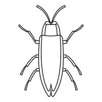 icono de escarabajo, estilo de esquema vector