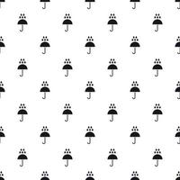 Umbrella and rain pattern, simple style vector