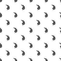 Black wing of birds pattern, simple style vector