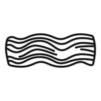 Meat bacon icon outline vector. Slice smoked vector