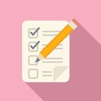 Solution to do list icon flat vector. People problem vector