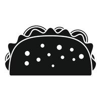 icono de taco mexicano vector simple. comida de tortilla