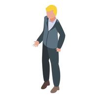 Businessman icon isometric vector. Skill level vector