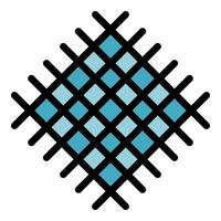 Metal net icon color outline vector