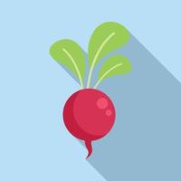 Radish icon flat vector. Eco farming vector