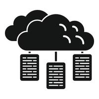 Cloud data server icon simple vector. Software system vector