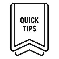 Web tip icon outline vector. Quick trick vector