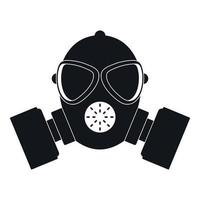 Respirator icon, simple style vector