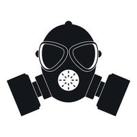 Respirator icon, simple style vector