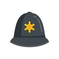 Police helmet icon flat isolated vector