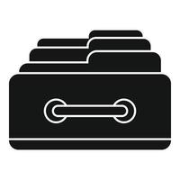 Folder drawer icon simple vector. Platform system vector