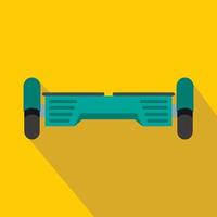 Hover board gyro pod icon, flat style vector