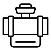 Pipe hose system icon outline vector. Water drip vector