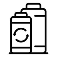 Eco battery icon outline vector. Clean energy vector