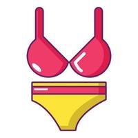 Swimsuit icon, cartoon style vector