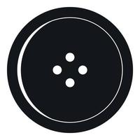 Round sewing button icon, simple style vector