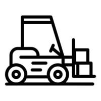 Forklift icon outline vector. Traffic freight vector