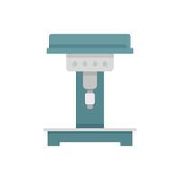 Engineer milling machine icon flat isolated vector