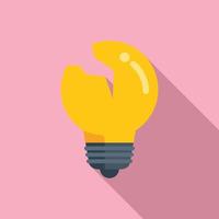 Bulb waste icon flat vector. Trash garbage vector