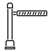 Gate barrier icon outline vector. Safety stop vector